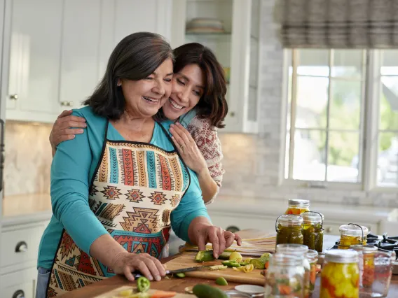 Two women in kitchen