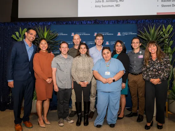 Kenneth Fox, MD, (back row) and Lourdes Castanon, MD (front row)