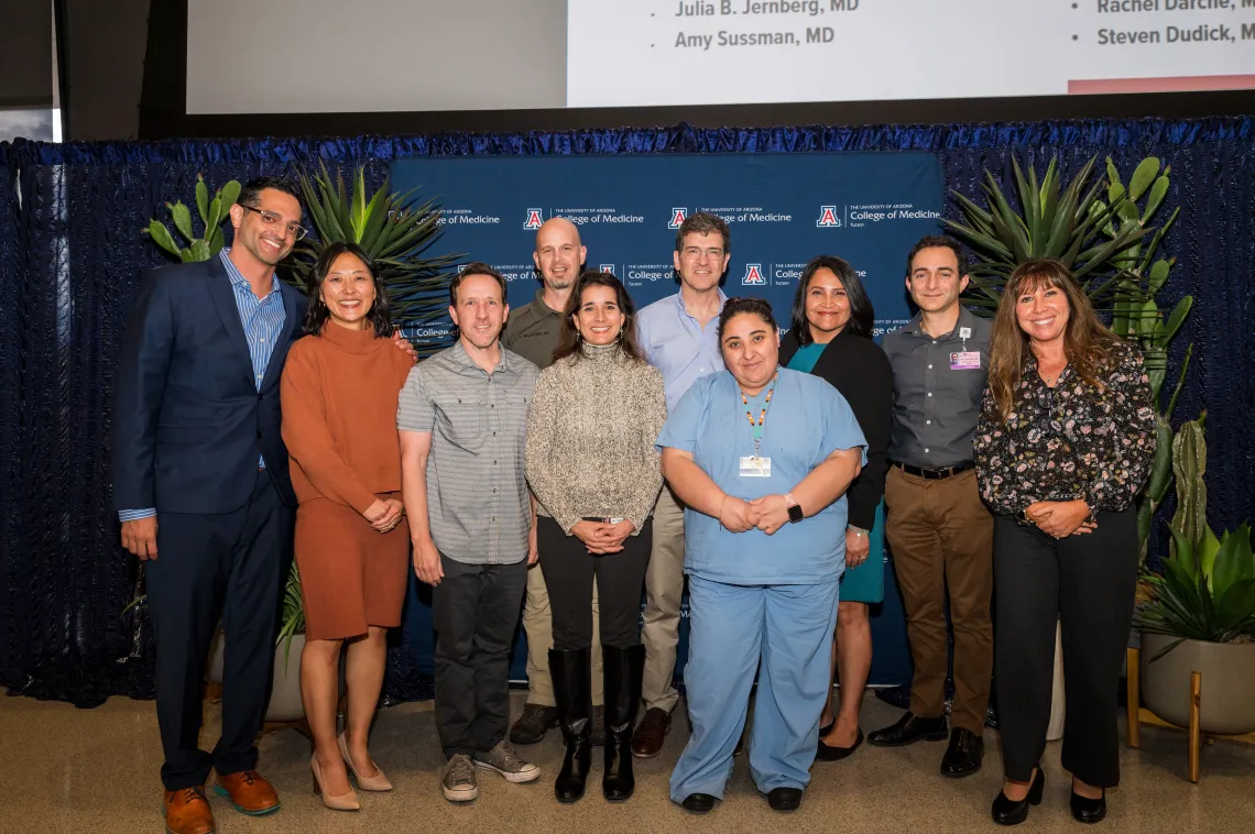 Kenneth Fox, MD, (back row) and Lourdes Castanon, MD (front row)